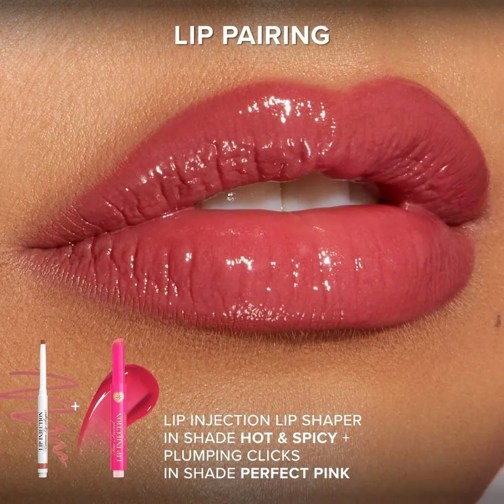 🎉HP🎉Too Faced ‘Perfect Pink’ Lip Injection Extreme Plumping Clicks